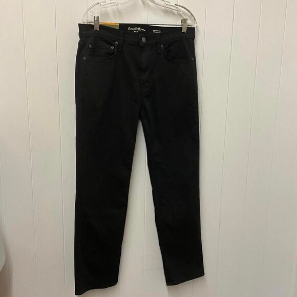 Brand New Goodfellow & Co 32Wx30L Black Total Flex Stretch Slim Straight Jeans - Picture 1 of 10